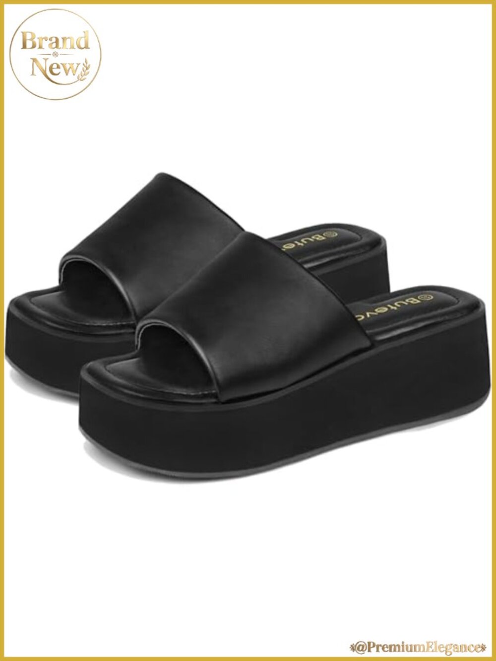 Chunky Platform Sandals for Women Comfortable Open Toe Slip On Slides